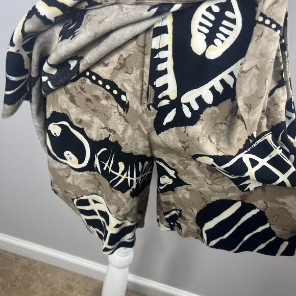 Vintage 80s Scarlett Romper Size 3/4 Faux Wrap Safari Artsy - Picture 6 of 8